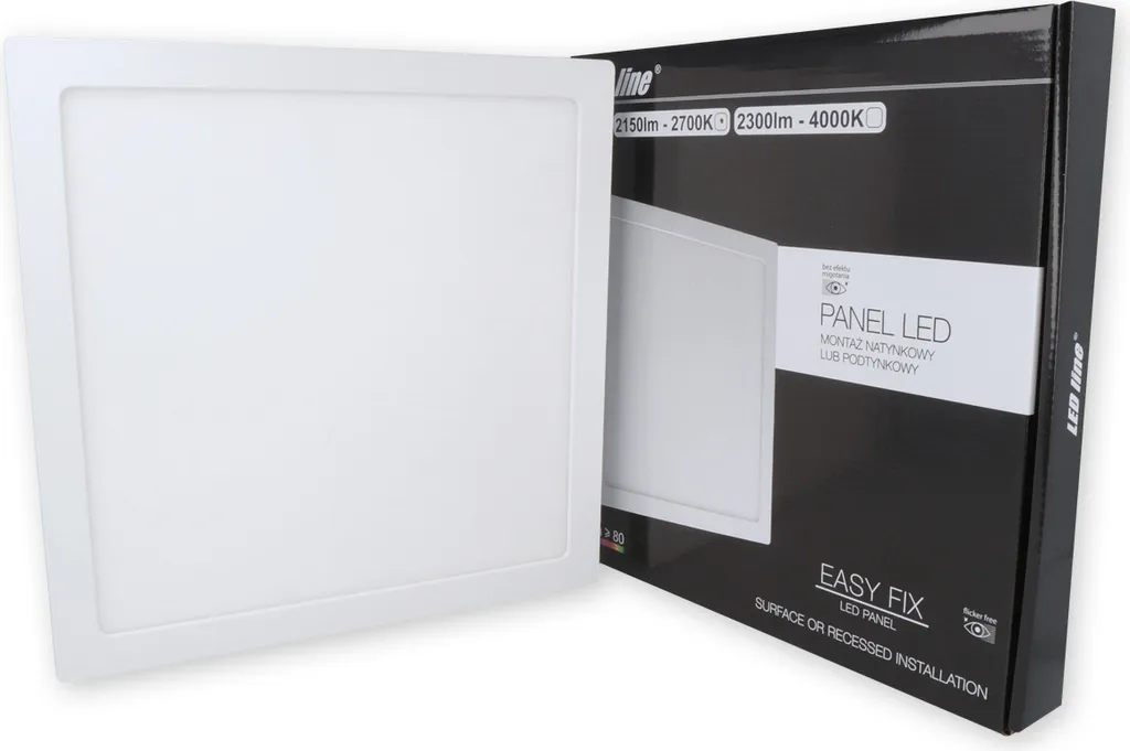 Panneau LED Ultra Slim 24W 2150lm Plafonnier Carré Blanc Chaud 3000K