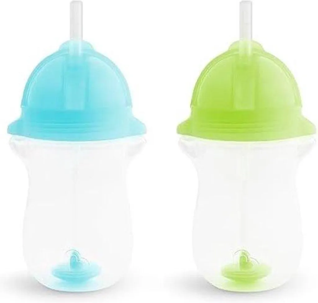 Gobelet d'apprentissage pour enfant avec paille silicone et anti-fuite