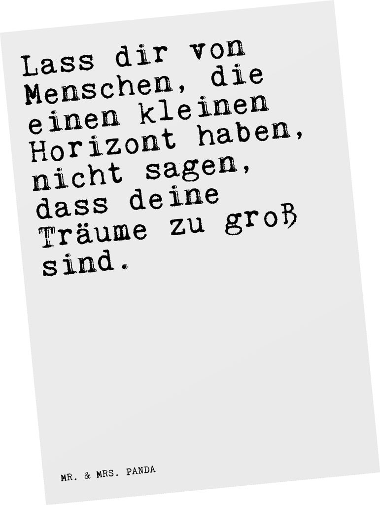 Mr. & Mrs. Panda Postkarte Lass dir von Menschen,... - Weiß - Geschenk, Weisheit, Motivation, Sprüche, Ansichtskarten, Abenteuer, Postkarten, Spr...