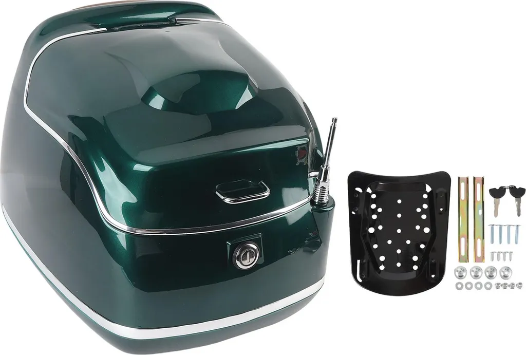 Topbox Moto Universel 38L avec Serrure de Sécurité et Étanchéité Renforcée