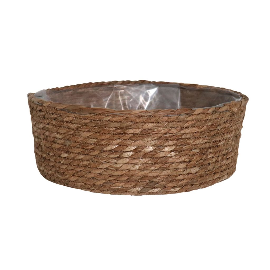 Pflanzschale Season Aus Pflanzenfaser – Braun, Ø 40 Cm, Ca. 16 Cm Hoch – Mit Folie Zum Direkten Bepflanzen