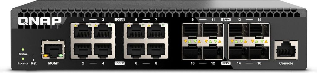 QNAP QSW-M3216R-8S8T Netzwerk-Switch Managed L2/L3 10G Ethernet (100/1000/10000) 1U Schwarz