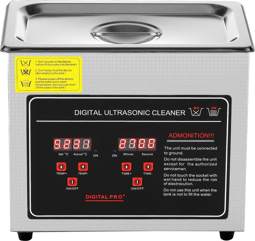 SucceBuy 3L Ultraschallreiniger mit digitalem Timer und Heizung, professioneller Schmuck- und Kleinteilereiniger, Edelstahl, fš¹r Brillen, Uhren,...
