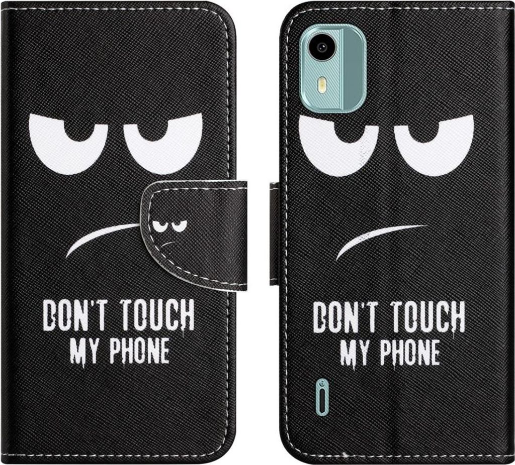 Nokia C12 Hülle - Coverup Klapphülle - Don't Touch