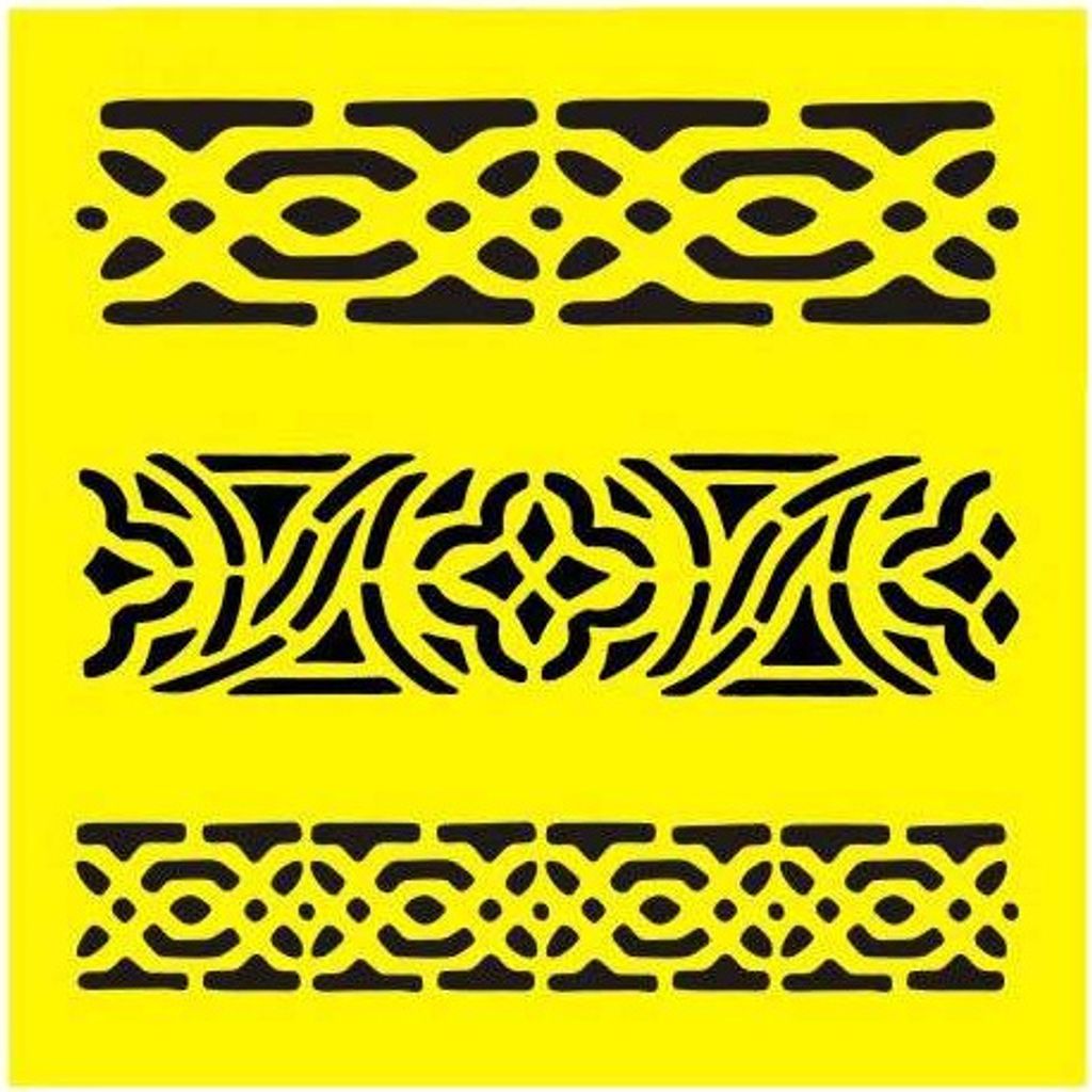 Mixed Media Schablone STENCIL für Decoupage Scrapbooking 16x16, Ornamente