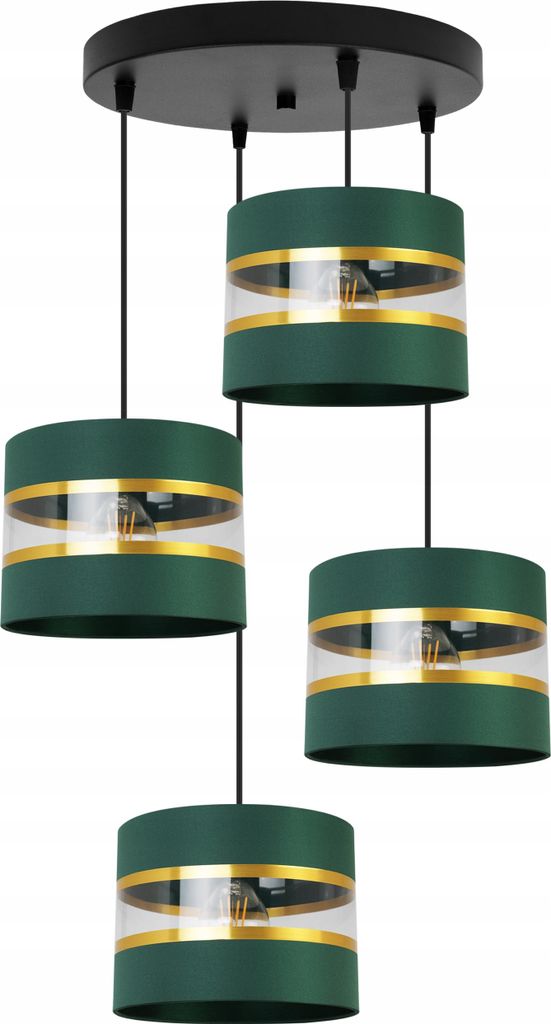 Pendelleuchte Kronleuchter modern mit Lampenschirm – Hängelampe Deckenlampe für Wohnzimmer, Esszimmer und Schlafzimmer