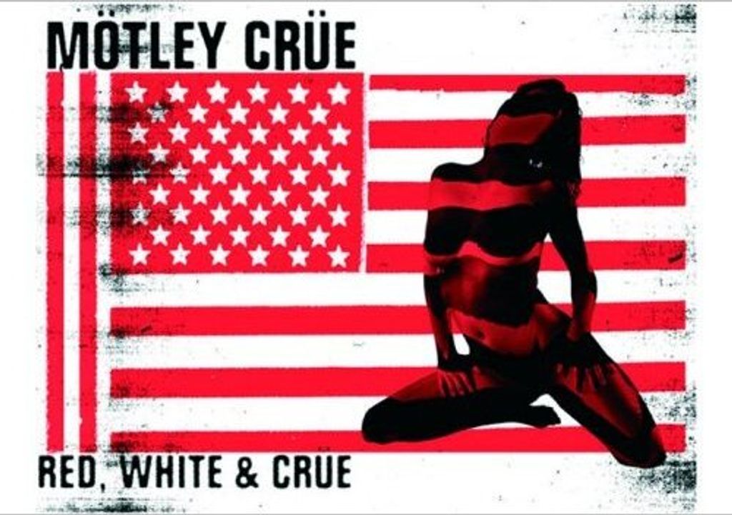 Motley Crue - Rot & Weiß Postkarte