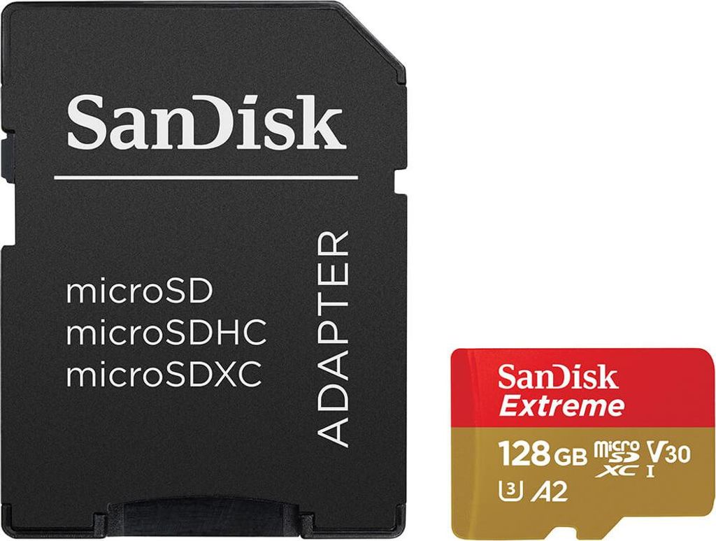 SanDisk Extreme, 128 GB, MicroSDXC, Třída 10, UHS-I, 160 Obrázek produktu 