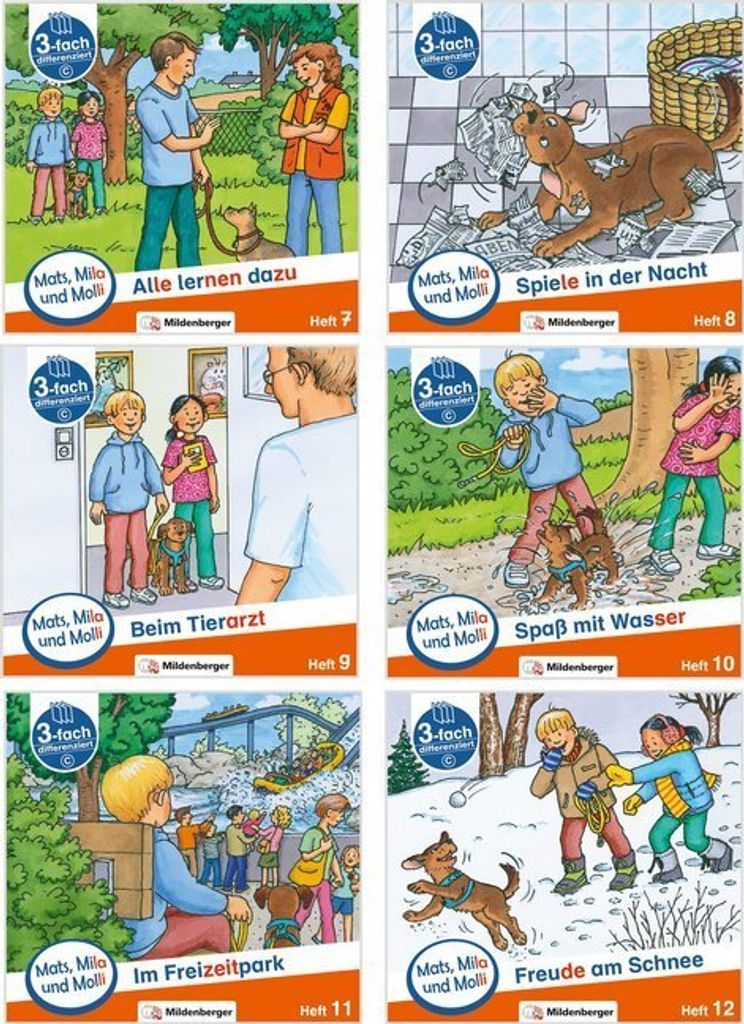 Paket - Mats, Mila und Molli - Heft 7-12, Schwierigkeitsstufe C