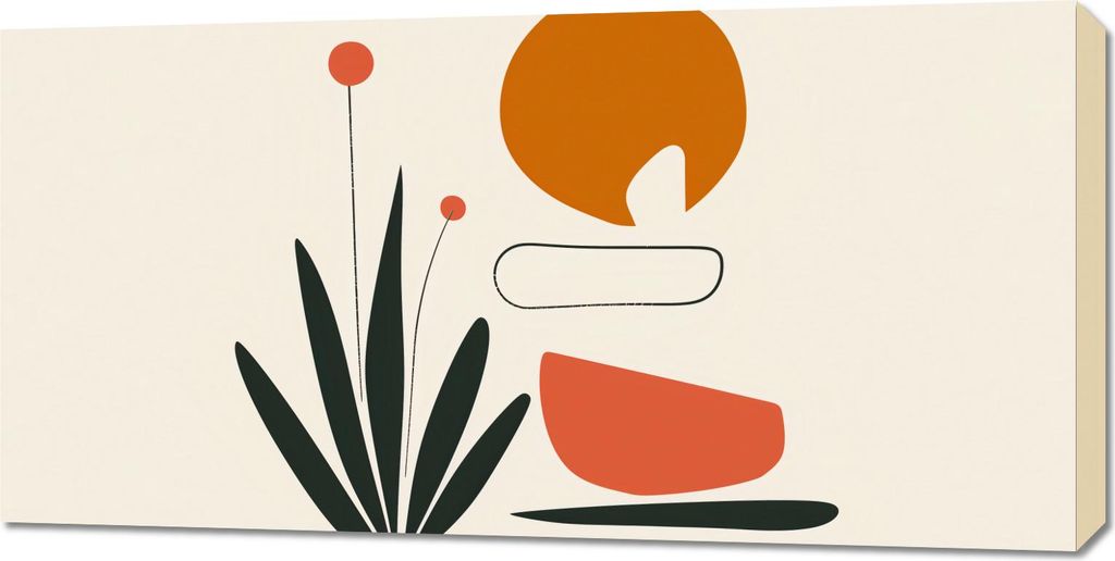 Bild 100x50cm Abstraktes Zen