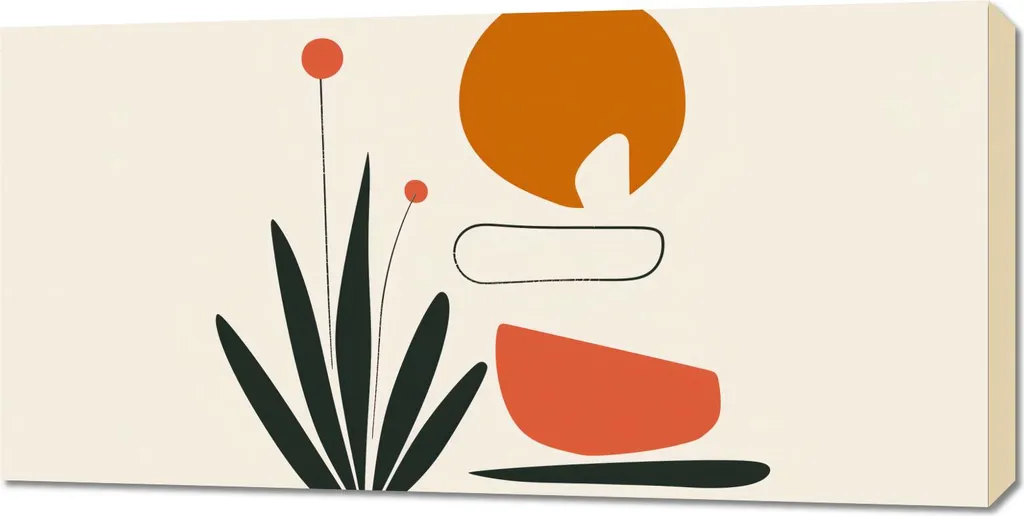 Quadro Zen Astratto 100x50cm - Tela Canvas Alta Qualità per Arredo Moderno