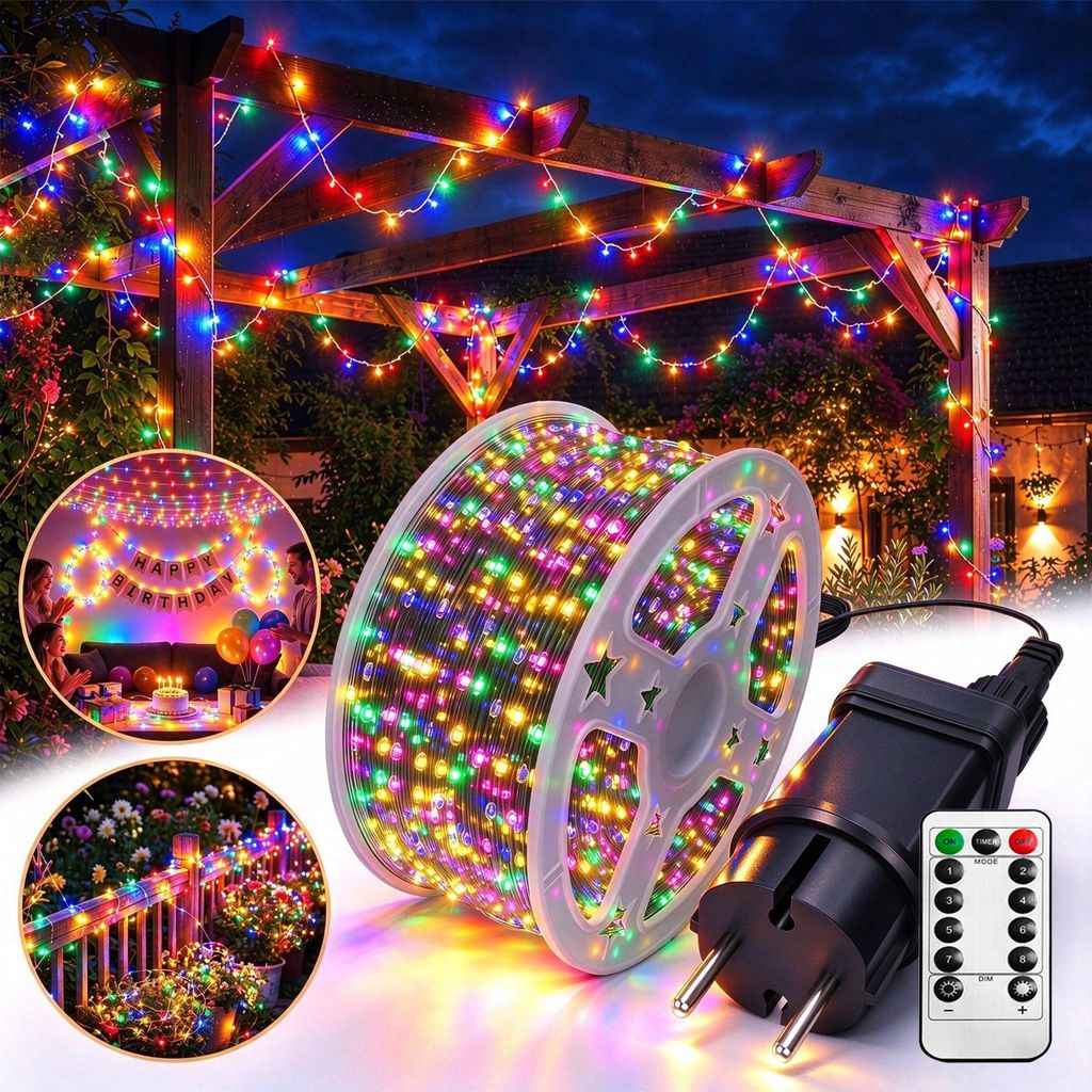 UISEBRT LED koperdraad decoratielamp, 100 meter, 1000 Productafbeelding 