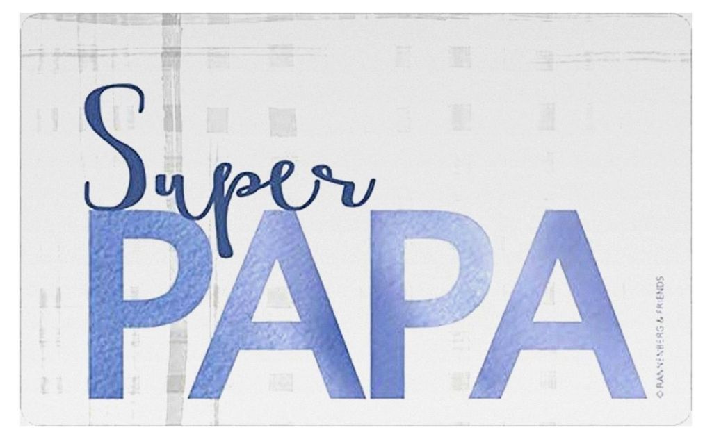 Frühstücksbrettchen Super Papa 23,5 x 14,3 cm