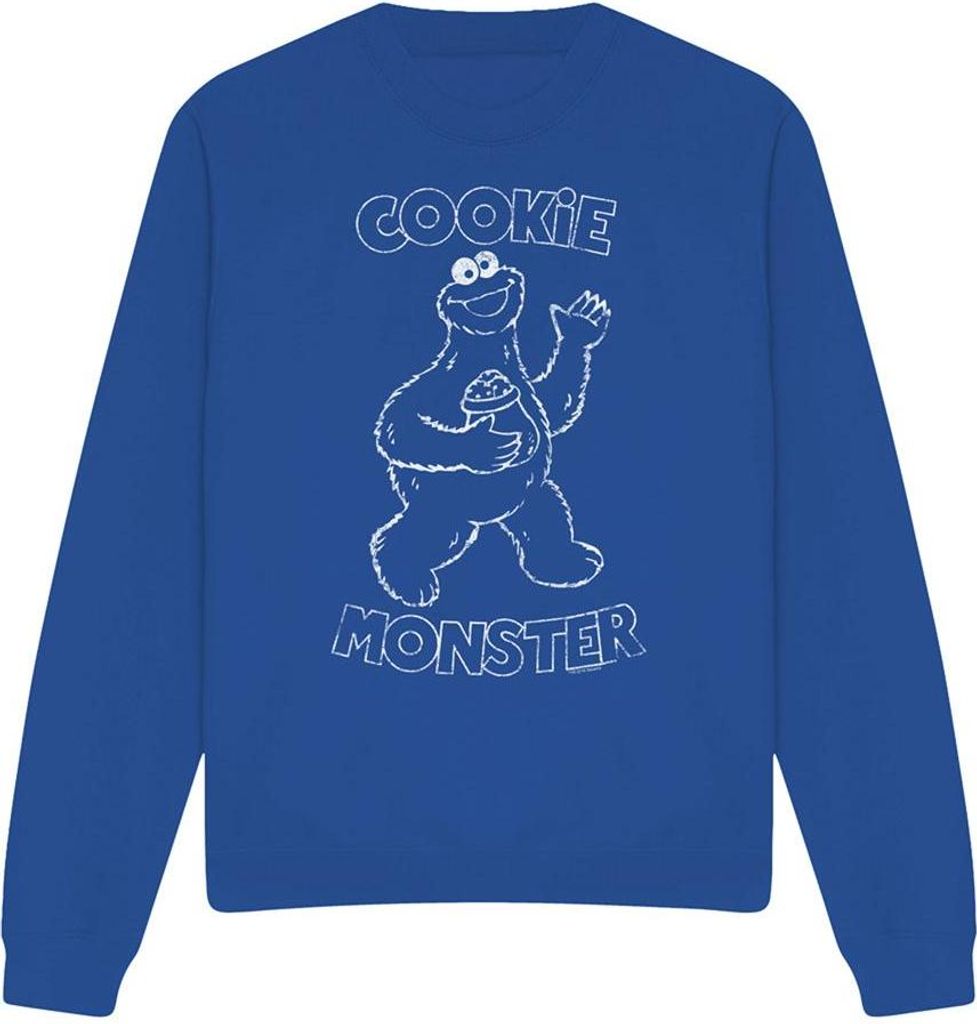 Sesame Street - "Simple Cookie" Sweatshirt für Herren/Damen Uni TV20163 (XL) (Königsblau)