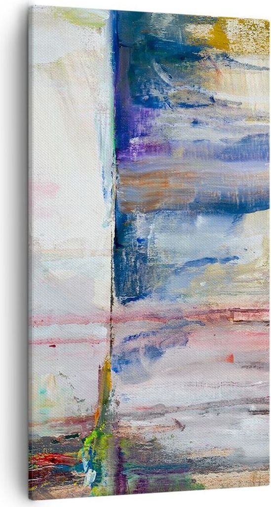Bild auf Leinwand - Leinwandbild - Einteilig - Abstraktion Farben Öl - 55x100cm - Wand Bild - Wanddeko - Wandbilder - Leinwanddruck - Bilder - Wan...