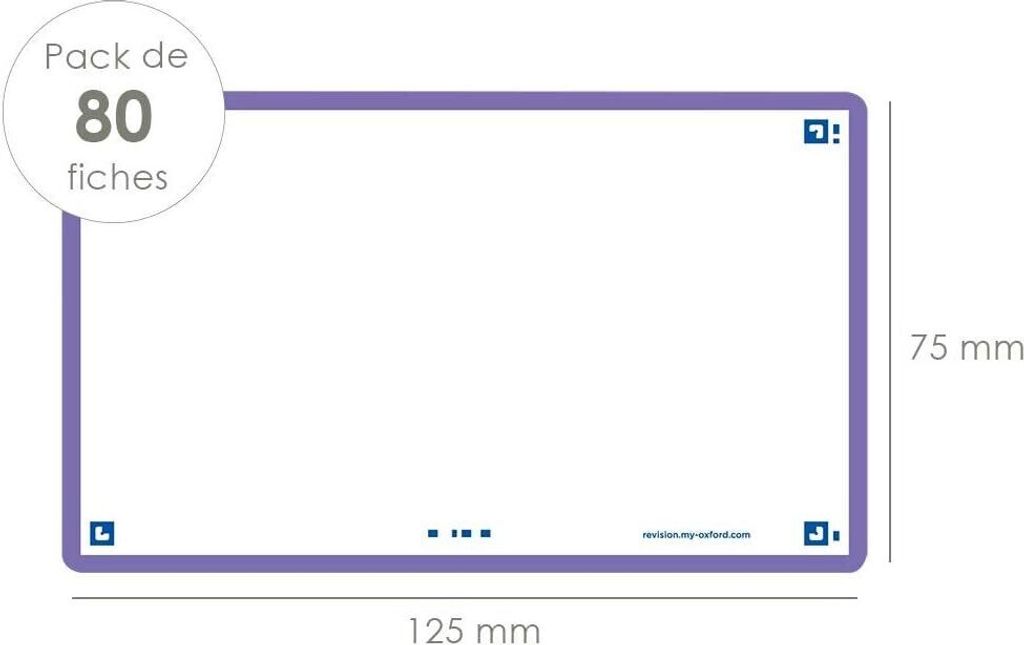 Oxford Karteikarten "Flash 2.0" 75 x 125 mm blanko violett 80 Stück