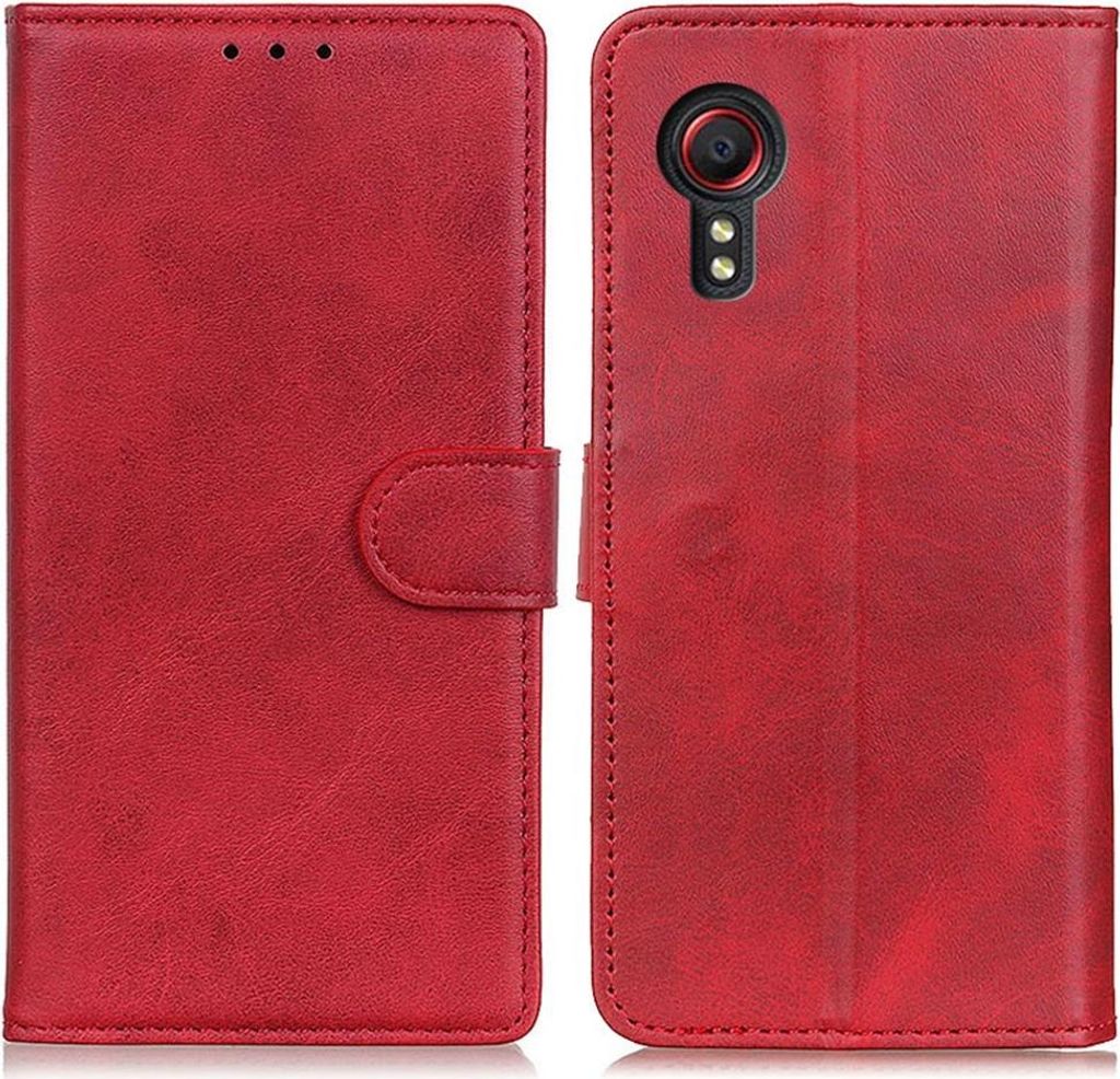Samsung Galaxy Xcover 7 Hülle - Coverup Luxus Klapphülle - Rot