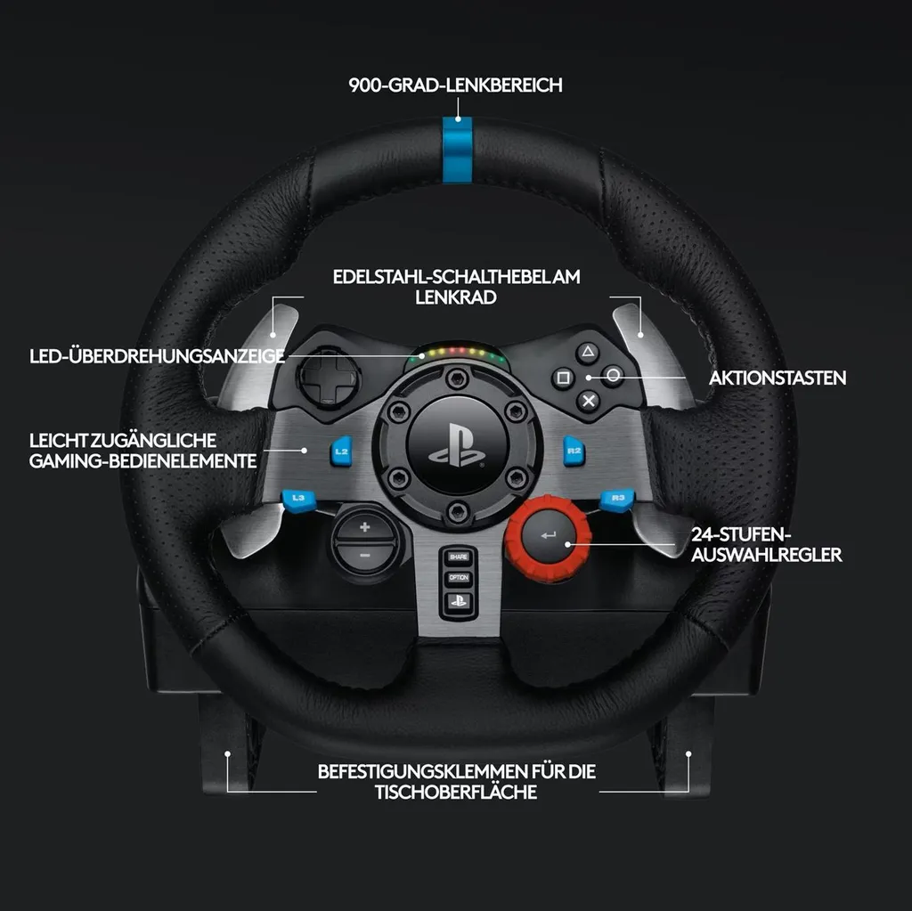 Pack Simulation Auto Logitech G29 et Casque A10 pour PS5, PS4 et PC VR - 12