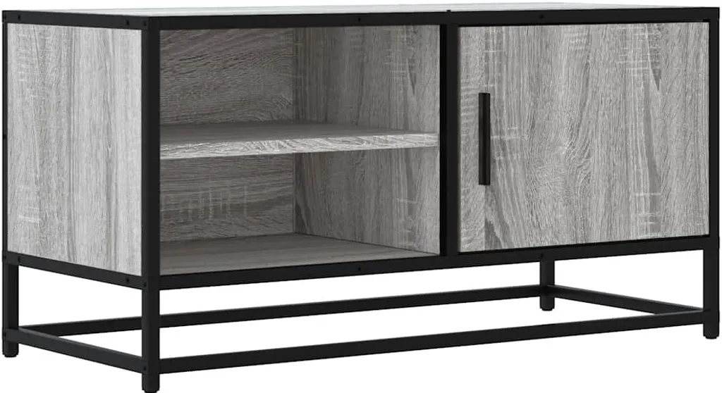 Mobile Porta TV vidaXL 80cm Grigio Sonoma - Design Industrial Acciaio