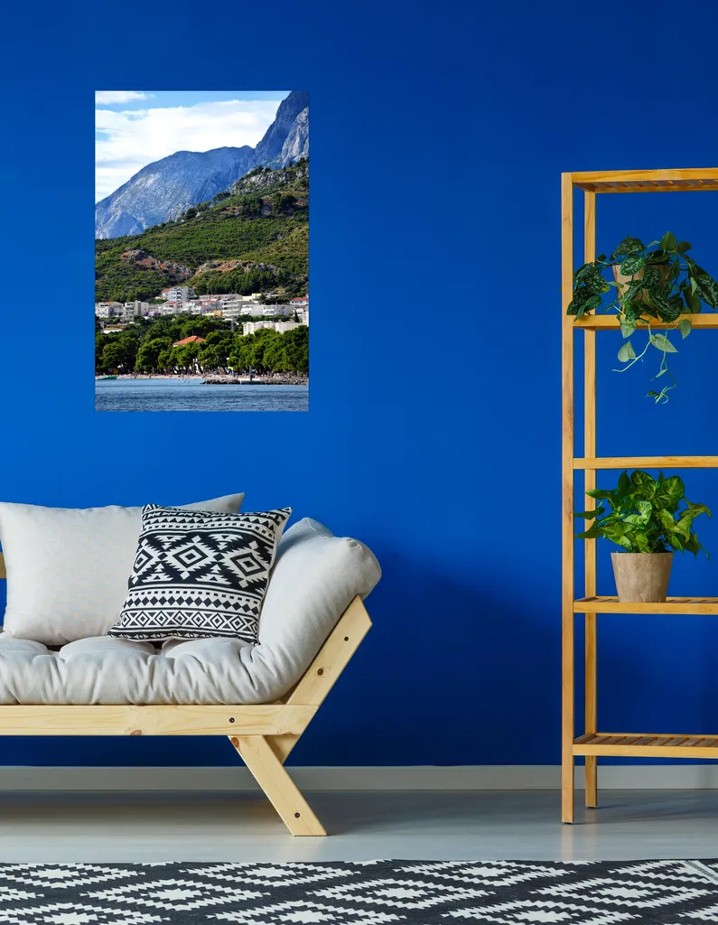 Tableau Déco pour Bureau - Toile Montagne Human vs. Mountain 40x60cm