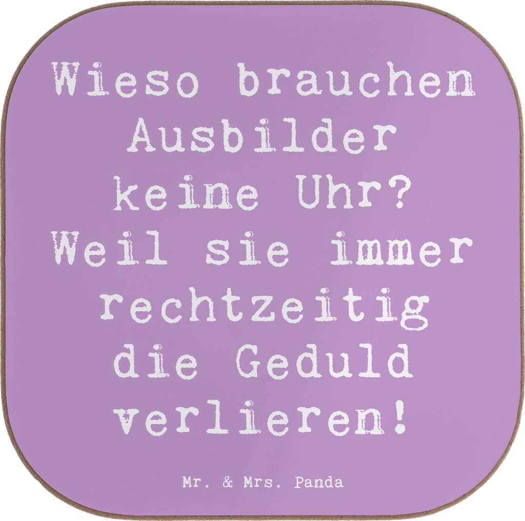 Mr. & Mrs. Panda Tischuntersetzer Spruch Ausbilder Geduld - Lavendeltraum - Geschenk, Lernerfahrung, Berufe, Leidenschaft, Coaster, Geschenke mit H...