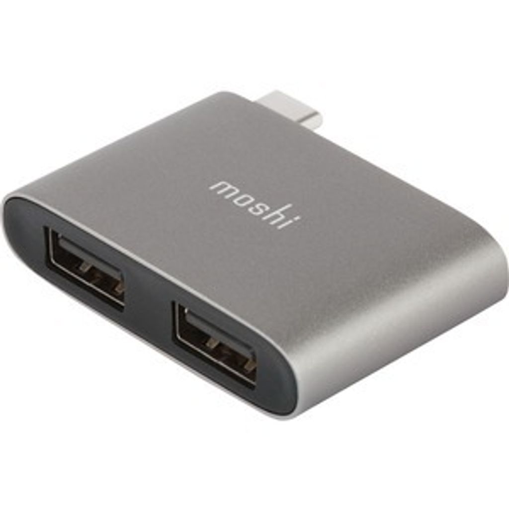Moshi, USB-C / Dual-USB-A-Adapter, Grau Produktbild 