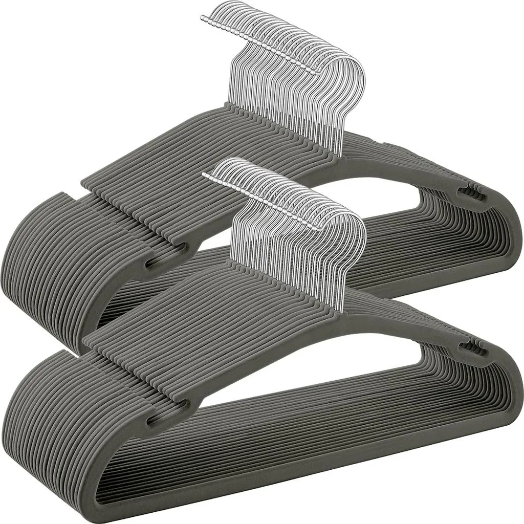 Set 50 Grucce Stampelle Grigie 43cm - Organizzazione Casa Moderna