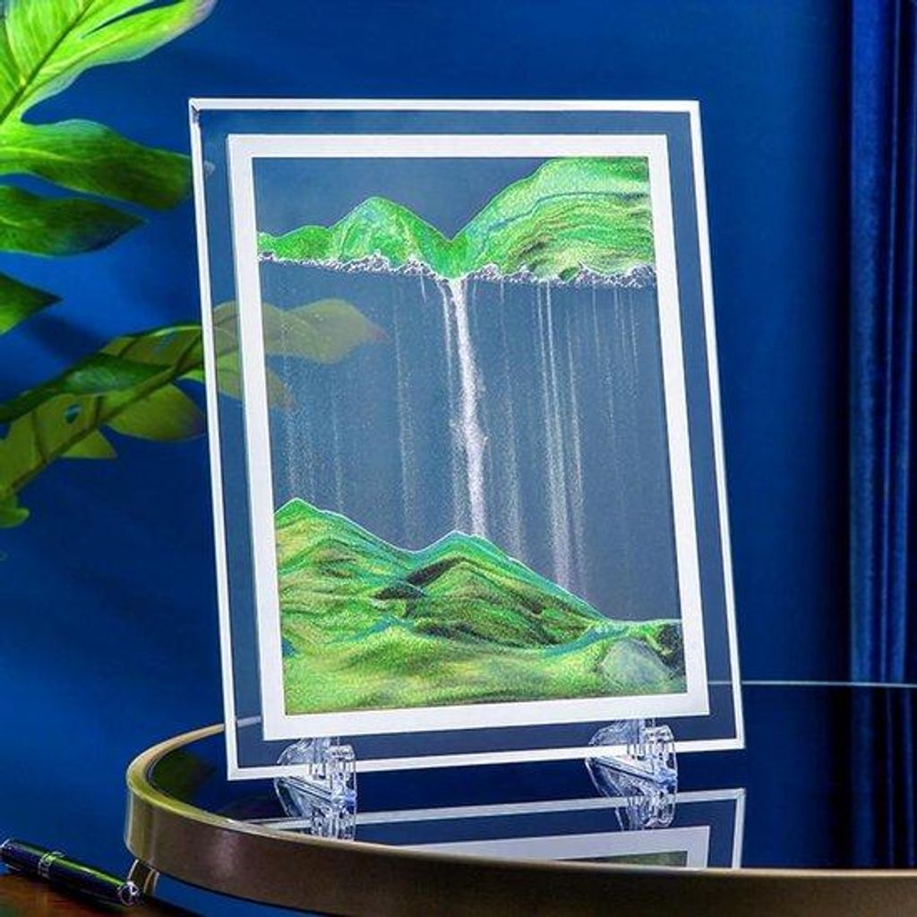 Dynamische 3D Roterende Sandkunst Tischdeko Grün