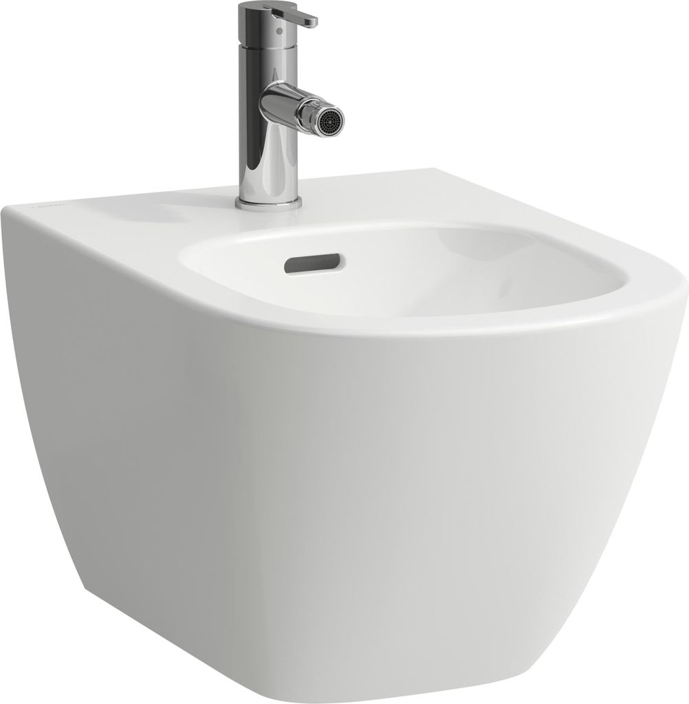 LAUFEN LUA Wandbidet, mit Überlauf, 1 Hahnloch, 360x520mm, Eckventile innenliegend, H8300814003021