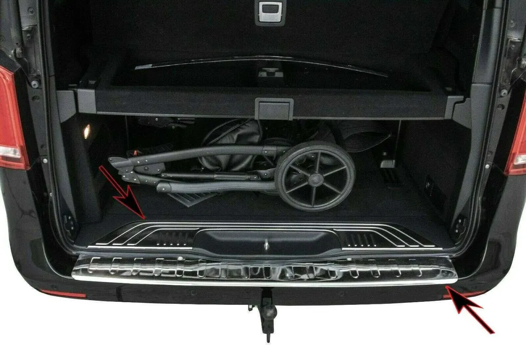 Protection pare-chocs inox poli brillant pour Mercedes Vito W447