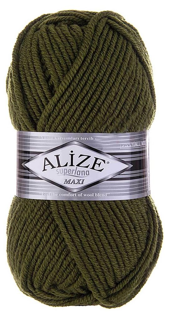 100g Strickgarn Strickwolle Alize Superlana Maxi 25% Wolle, Produktbild 