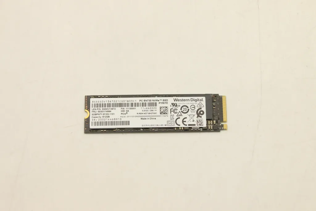 SSD Lenovo Western Digital SN730 512GB NVMe SDBPNTY-512G M.2 2280