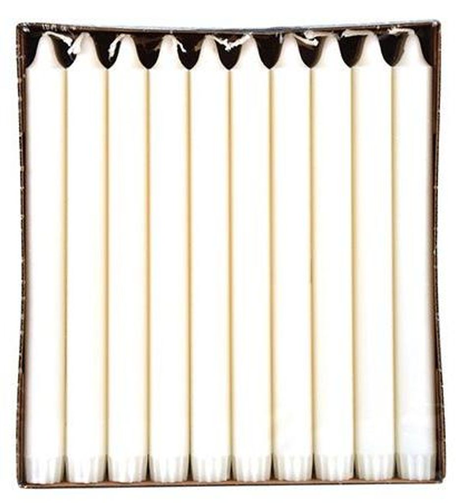 Papstar Kronkerzen Ø 2,2 cm · 20 cm weiß aus 100 % Stearin, Produktbild 