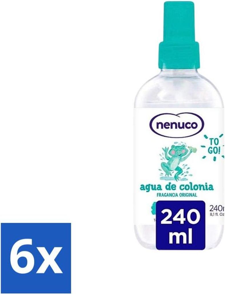 Nenuco – Kölnisch Wasser – Eau de Cologne – Originalduft – Sprühflasche – 240 ml - Vorteilspack - 6 Stücke