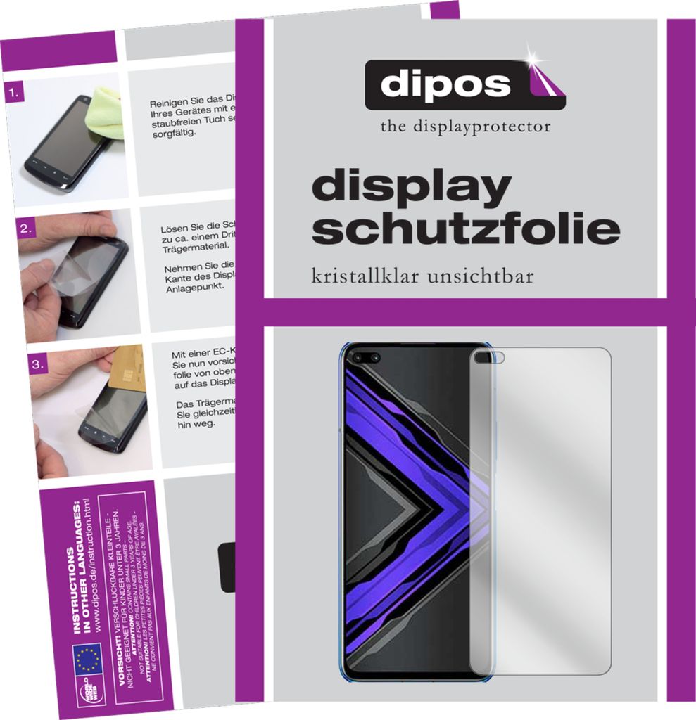 6x Schutzfolie für Honor Play 4 Pro klar Displayschutzfolie Folie Display Schutz dipos