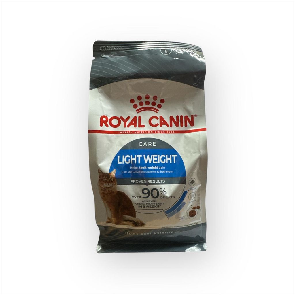 A bag of Royal Canin cat food.