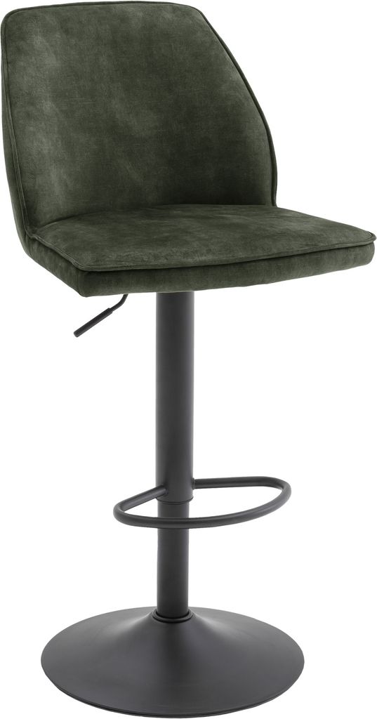 Barhocker OTTAWA BAR Barstuhl Velour Optik olive Produktbild 