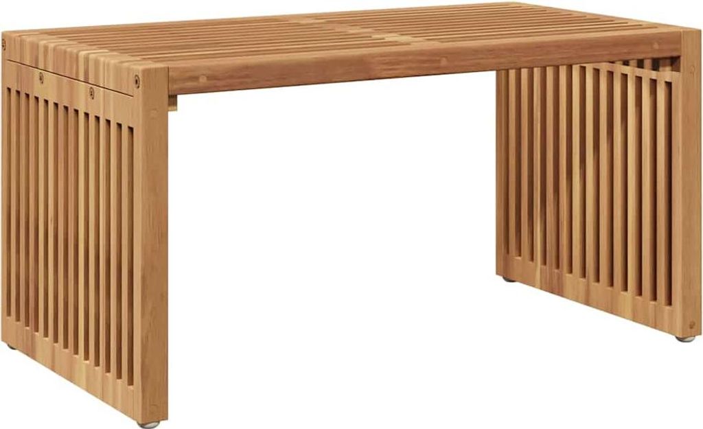 Garten-Beistelltisch Braun 70 x 37,5 x 35,5 cm Massivholz Teak