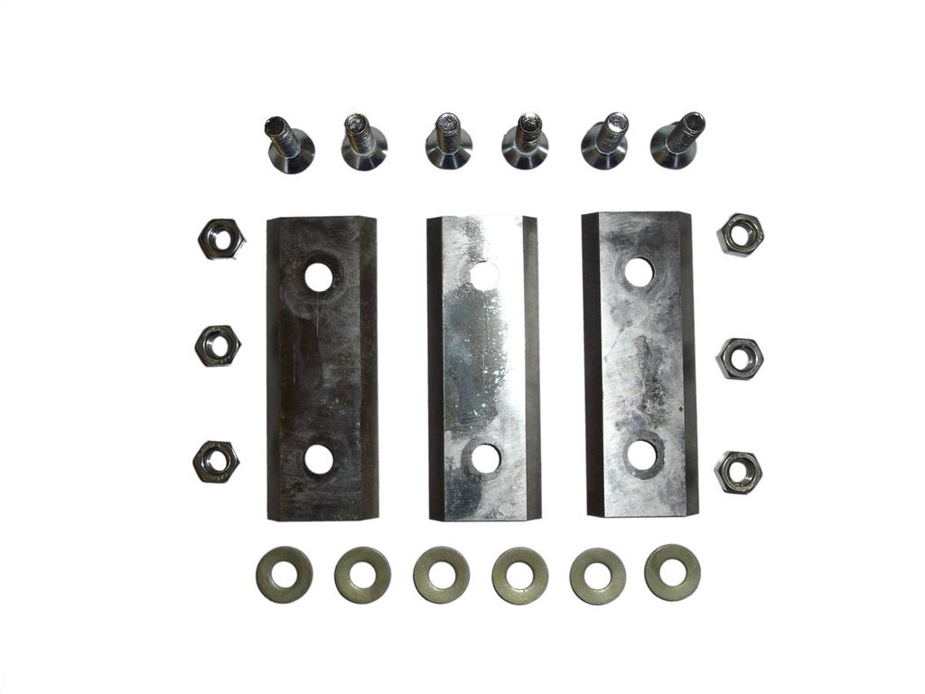 LESCHA Ersatzteil | 3x Ersatzmesser für Gartenhäcksler ZAK 1800 / 2002 / 2500 / 3500
