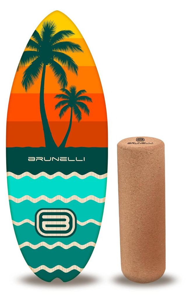 Brunelli Balance Board Set Holz Balanceboard & Korkrolle Produktbild 