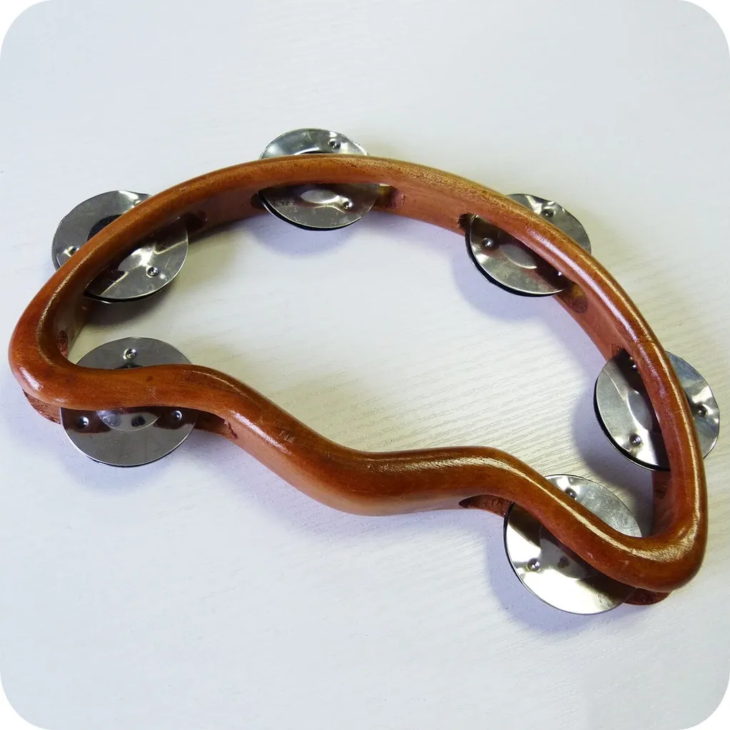 Anneau de clochettes en bois tambourin léger pour percussion sans fatigue