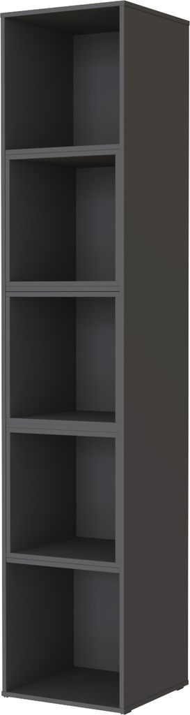 SMARTBett Standregal, Würfelregal für Wohnzimmer, Kinderzimmer, Schlafzimmer und Büro | Regal Anthrazit + 3 Würfel Anthrazit