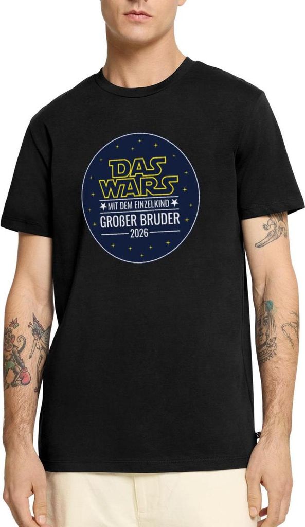 Spreadshirt Das wars mit dem Einzelkind Grosser Bruder 2026 Männer Premium T-Shirt, 5XL, Schwarz
