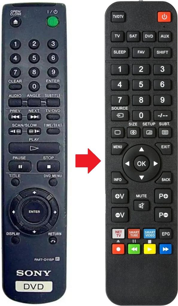 Fernbedienung geeignet für SONY DVP-336 | DVP-S336 | DVP336