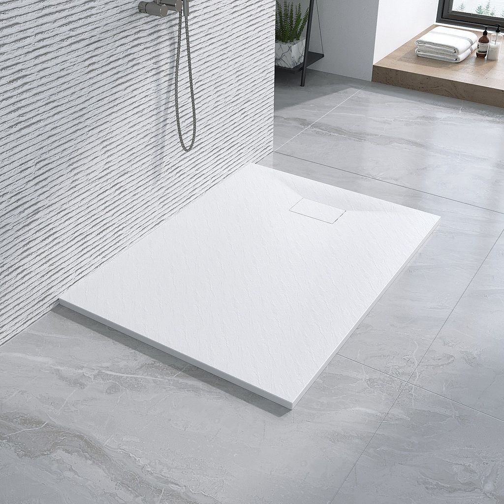 AQUALAVOS Duschwanne 120x90cm weiß SMC Rechteckig flach Produktbild 