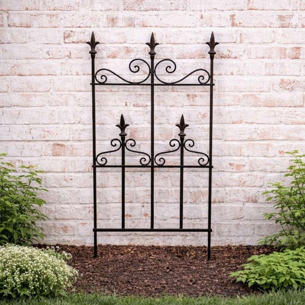 AltoBelli Rankgitter SILVIO Metall Zaun 44x100 cm Rankzaun Beetbegrenzer