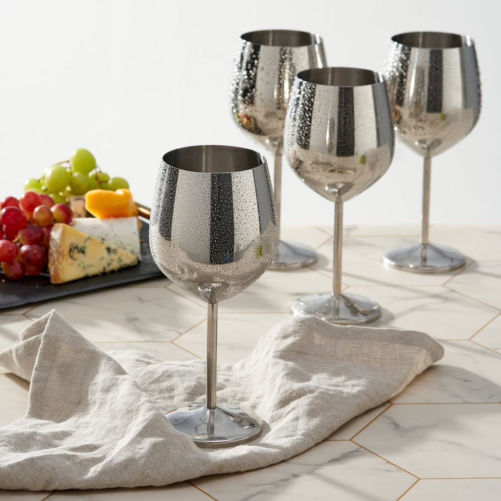 4 sklenice na víno z nerezové oceli, 500 ml sklenice na Obrázek produktu 4