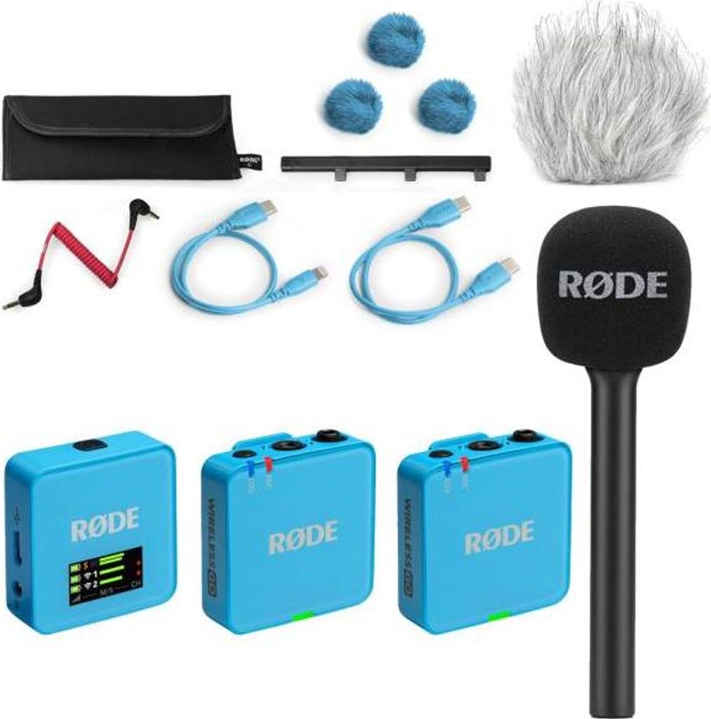 Rode Mikrofon-Funksystem Wireless GO Gen 3 Blau Interview Set 1