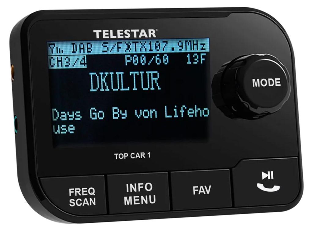 Telestar 5100001, Auto, Digital, DAB+, LCD, 5,84 cm (2.3"), Produktbild 