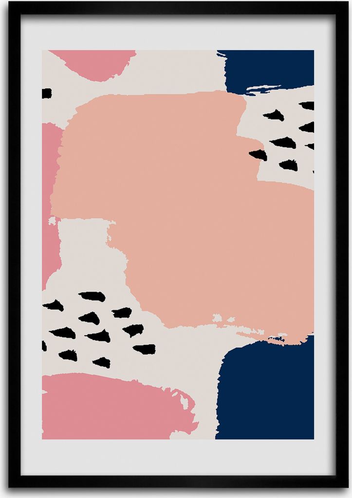 Bild - Bilderrahmen - 50 cm x 70 cm - MDF - Rahmen - Wandkunst Abstrakter Hintergrund